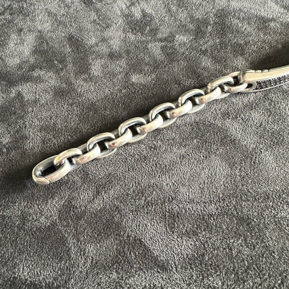 David Yurman Streamline ID Bracelet w/ Color Change Garnets - 8.75" - RARE - Picture 6 of 16